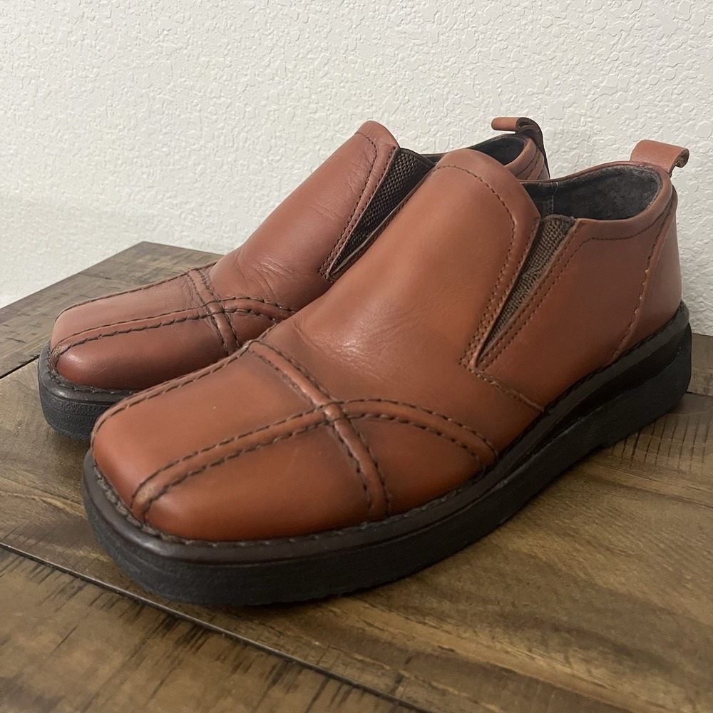 FRYE Leather Mens Avenger Slip On Shoes Brown‎ Size 9.5M - 80105